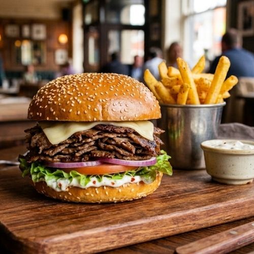 1/4 Burger with Doner