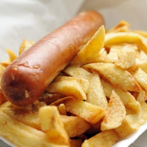 Jumbo Sausage and Chips