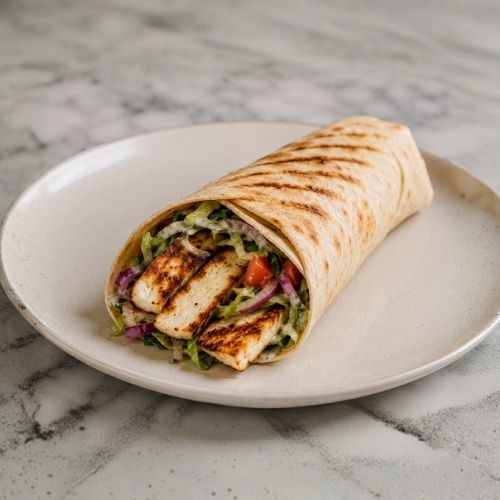 Grilled Halloumi Kebab Wrap