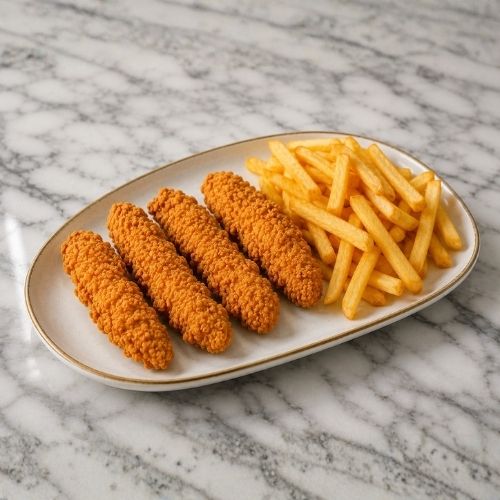 4 Pcs Chicken Strips with Chips