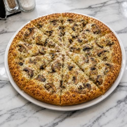 Garlic Bread Cheese with Mushrooms