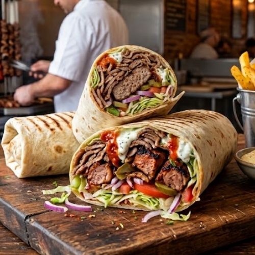 Doner and Kofte Combo Wrap