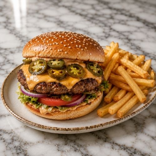 1/4 Burger with Jalapeno